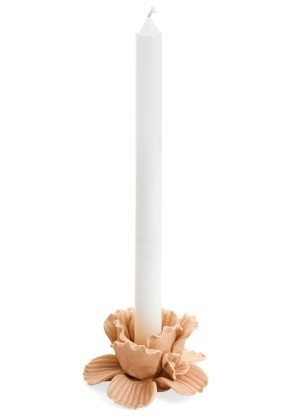 ADV Bougeoir de céramique en forme de fleur C- Rose brume