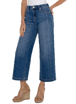 LIVERPOOL Jeans à jambes larges et droites C- Bleu