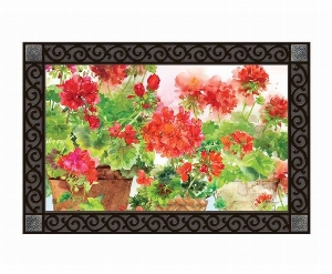 STUDIO M Tapis intercheangeable 18X30po Motif : Géranium en pots