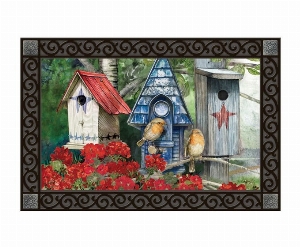 STUDIO M Tapis interchangeable 18X30po Motif: Cabanes d'oiseaux