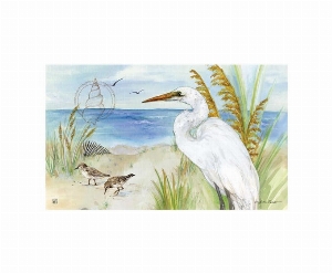 STUDIO M Tapis interchangeable 18X30po Motif: Aigrette à la plage