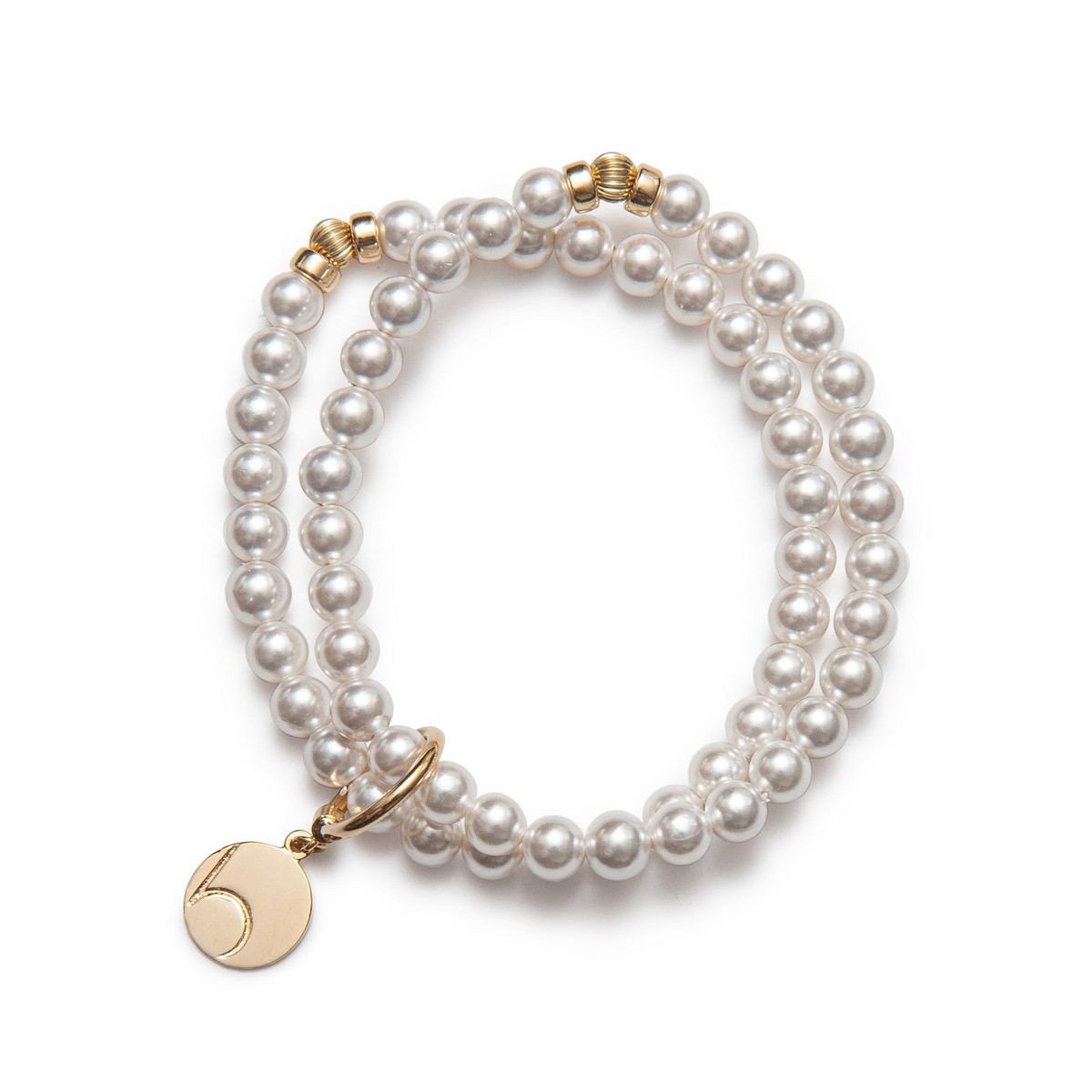 BEBLUE Bracelet double Be Beautiful en perles et vermeil or14 ct