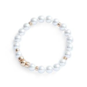 BEBLUE Bracelet Be Timeless en perles avec insertion de vermeil