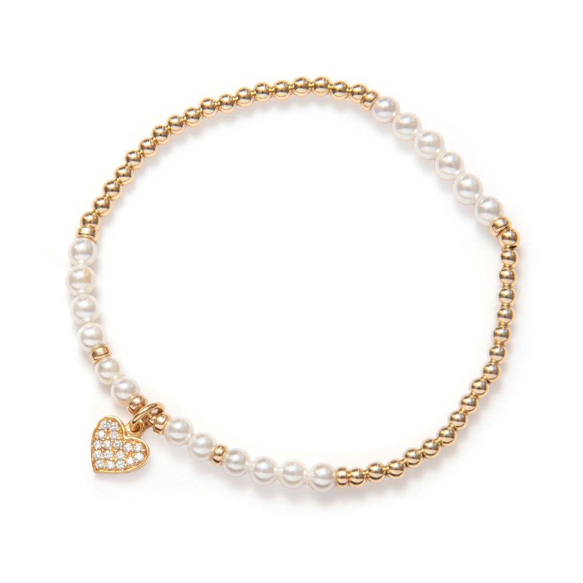 BEBLUE Bracelet Be Shiny en perle et vermeil avec breloque