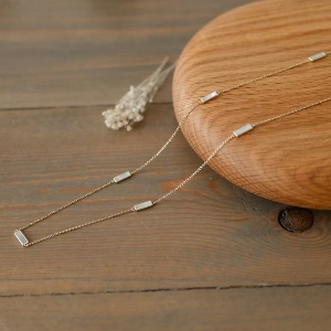 GLEE JEWELRY Collier or avec insertion de nacre de perle