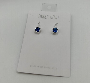 GLEE JEWELRY Boucles d'oreilles avec cristal Swarovski C-Bleu