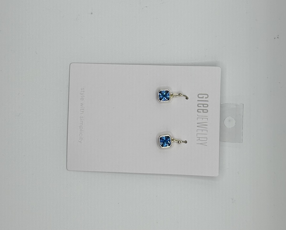 GLEE JEWELRY Boucles d'oreilles avec cristal Swarovski C-Bleu