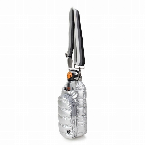 PRENELOVE Sac bandoulière H2O pour bouteille d'eau C-Argent