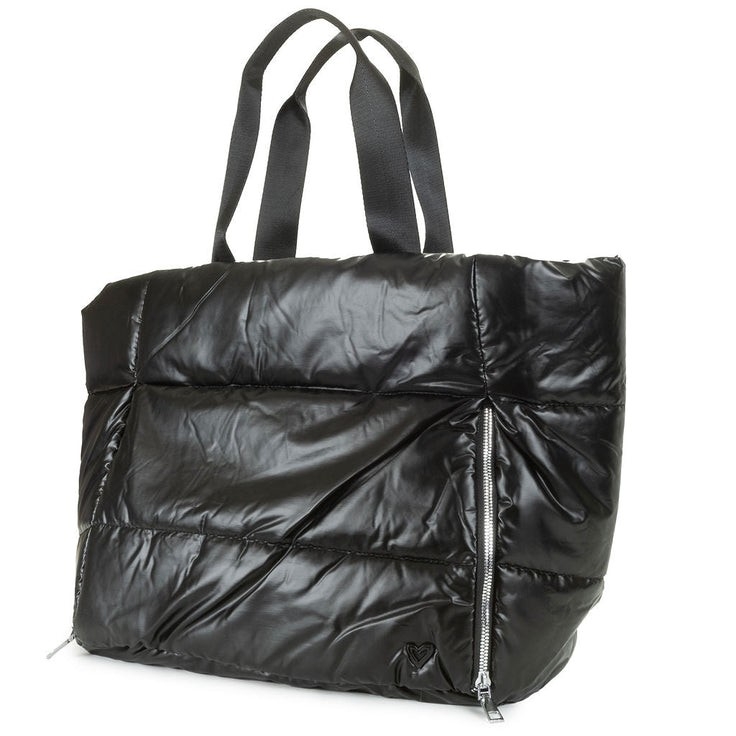 PRENELOVE Grand sac fourre-tout matelassé C-Noir