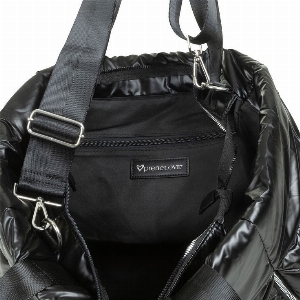 PRENELOVE Grand sac fourre-tout matelassé C-Noir