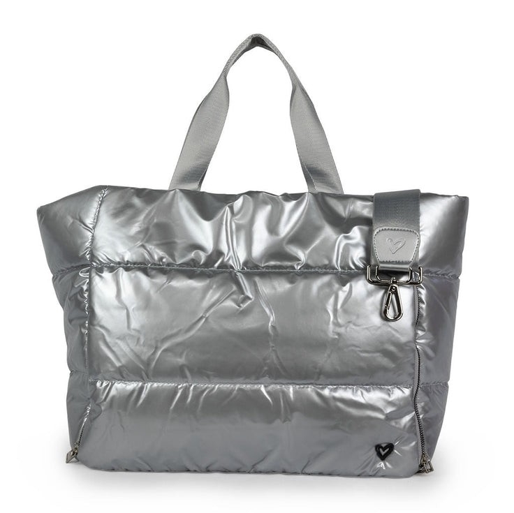 PRENELOVE Grand sac fourre-tout matelassé C- Argent