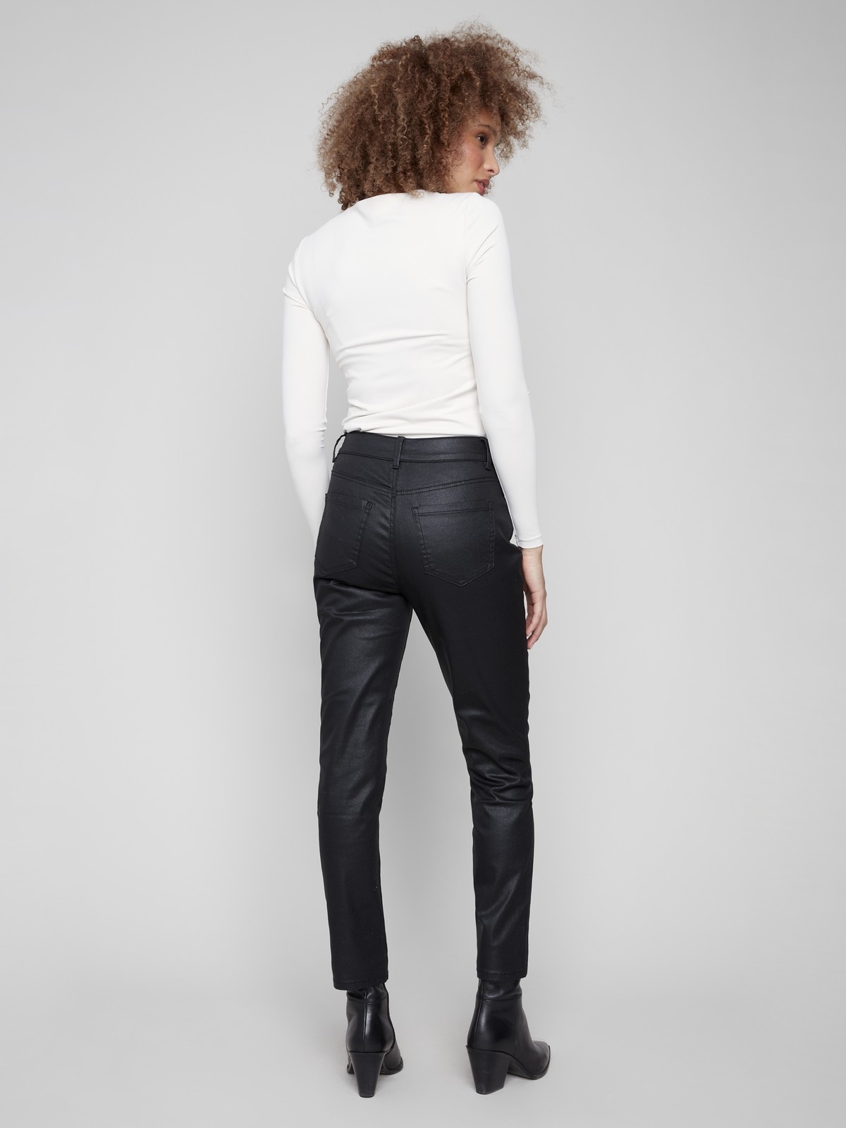 Pantalon Femme Paige En Cuir Noir - Modèle Jacqueline, Jambes Droites, Taille 27, Neuf Sans étiquette