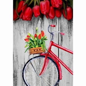 LUCIES.CA Grand drapeau 28X40po Thème: Tulipomania