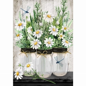LUCIES.CA Grand drapeau 28X40po Thème: Pots Mason