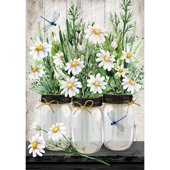 LUCIES.CA Petit drapeau 12X18po Thème: Pots Mason