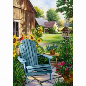 LUCIES.CA Grand drapeau 28X40po Thème: Panorama Adirondack