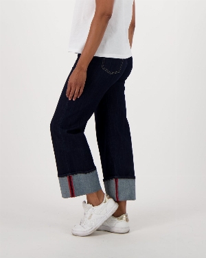 SPANNER Jeans à jambes larges et revers à l'ourlet C-Marine